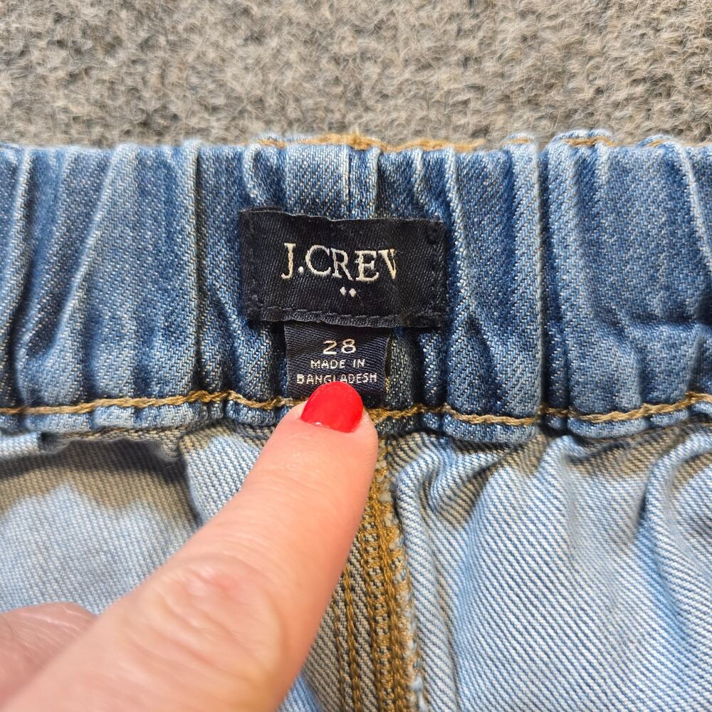 J Crew Jeans Womens Size 28 Blue Denim Pull On Tapered Drawstring Casual Capsule - Picture 8 of 11